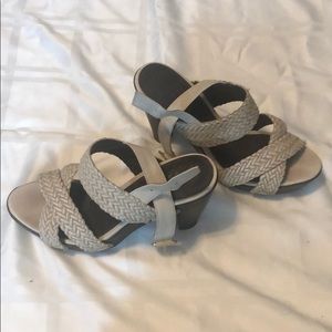 Wooden block heel sandals